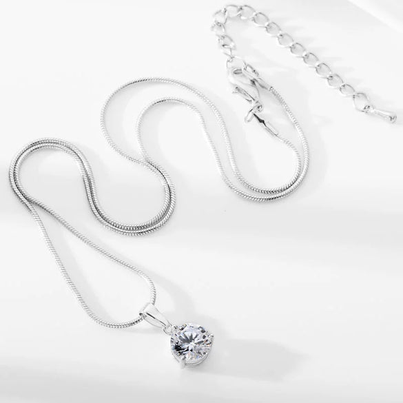 Women's Water Drop Zircon Jewelry Set With Necklace And Earrings Love Bell Cartoon Style Mixed Gem Inlay Snake Bone Chain Electroplated