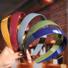 Women's Wavy Frosted Resin Hair Hoop Headband Solid Color Nonslip Hairband Handmade Simple Everyday Hair Accessory