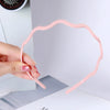 Women's Wavy Frosted Resin Hair Hoop Headband Solid Color Nonslip Hairband Handmade Simple Everyday Hair Accessory