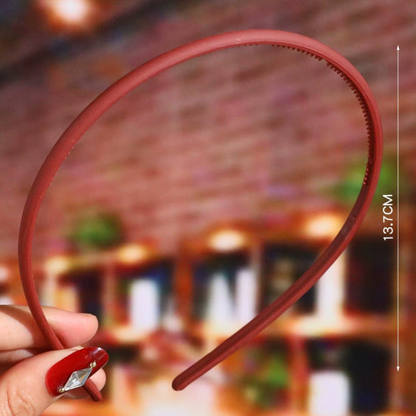 Women's Wavy Frosted Resin Hair Hoop Headband Solid Color Nonslip Hairband Handmade Simple Everyday Hair Accessory