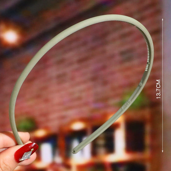 Women's Wavy Frosted Resin Hair Hoop Headband Solid Color Nonslip Hairband Handmade Simple Everyday Hair Accessory