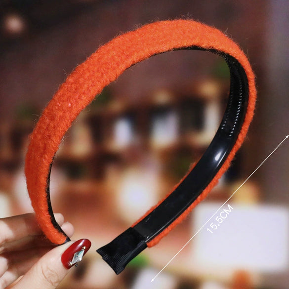 Women's Wavy Frosted Resin Hair Hoop Headband Solid Color Nonslip Hairband Handmade Simple Everyday Hair Accessory