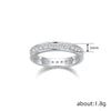 Women's Wedding Stacking Copper Ring With Microencrusted Zirconia And Geometric Design