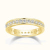 Women's Wedding Stacking Copper Ring With Microencrusted Zirconia And Geometric Design