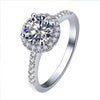 Women's White Copper Crown Ring With Fourclaw Simulated Diamond Zircon Adjustable Open Band And Platinumplated Finish