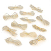 Women's White Crystal Hair Clip With Diamond Design And Electroplating Treatment
