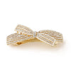 Women's White Crystal Hair Clip With Diamond Design And Electroplating Treatment