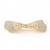Women's White Crystal Hair Clip With Diamond Design And Electroplating Treatment