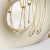 Women's Wholesale Stainless Steel Necklace With Geometric Pattern And Pvdp Furnace Real Gold Treatment