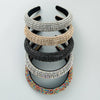Women's Wide Sponge Headband With Diamond Embellishment Geometric Baroque Style Fashion Hair Band