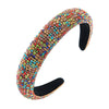 Women's Wide Sponge Headband With Diamond Embellishment Geometric Baroque Style Fashion Hair Band