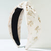 Women's Widebrimmed Hair Hoop Headband Fabric Knot Beaded Bowknot Alloy Glass Drill Set With Pearls Sweet Accessories