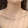 Women's Windmill Moissanite Pendant Necklace S925 Sterling Silver Geometric Light Luxury Electroplated Cross Chain