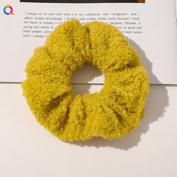 Women's Wool And Cloth Handmade Striped Large Intestine Hair Ring Hair Accessories