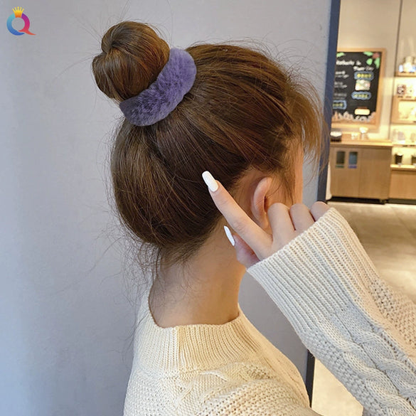 Women's Wool Handmade Simple Geometric Hair Accessories Hair Rope With Large Bow
