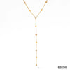 Women's Y Shaped Zircon Tassel Stainless Steel And Titanium Steel Necklace With Electroplating Treatment