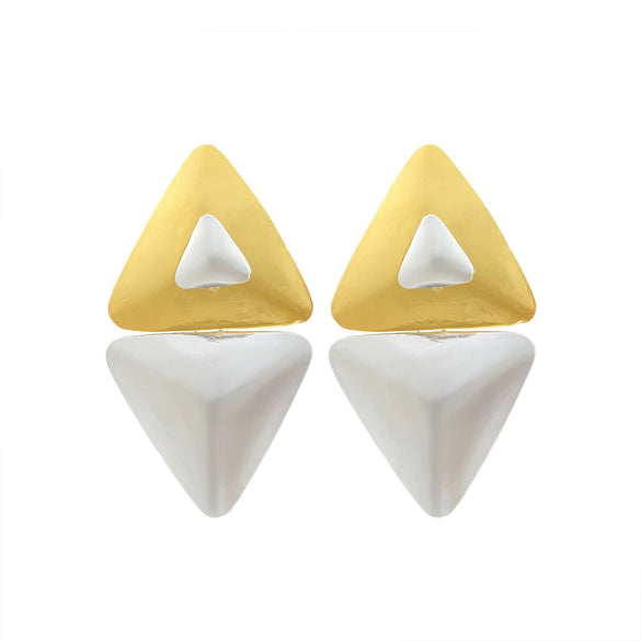 Women's Zinc Alloy Geometric Exaggerated Light Luxury Electroplated Triangle Earrings
