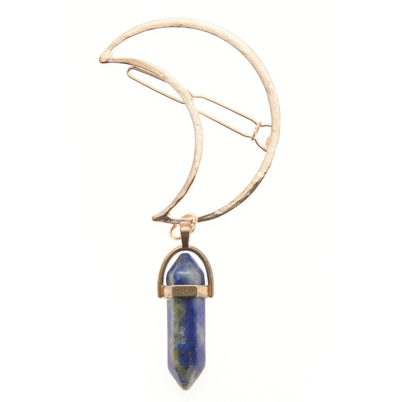 Women's Zinc Alloy Geometric Moon And Hexagonal Pendant Hairpin Retro Minimalist Hair Accessory