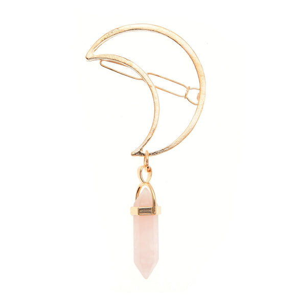 Women's Zinc Alloy Geometric Moon And Hexagonal Pendant Hairpin Retro Minimalist Hair Accessory