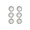 Women's Zinc Alloy Geometric Pendant Earrings With Diamond Design And Processing