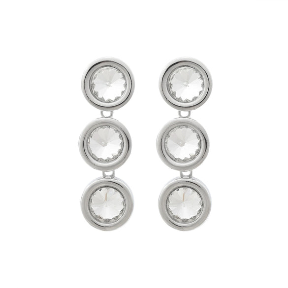 Women's Zinc Alloy Geometric Pendant Earrings With Diamond Design And Processing