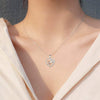 Women's Zinc Alloy Heartshaped Necklace With Electroplated Horse Zodiac Pendant And Geometric Animal Design Fashion Jewelry Gift