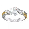 Women's Zinc Alloy Kitten And Bee Open Ring With Electroplated Finish And Animalinspired Niche Design