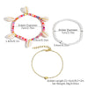 Women's Zinc Alloy Simple Multilayer Bracelet With Bow Drop Shape Star Geometric Animal Zodiac Letter Number Text Patterns And Electroplating Treatment