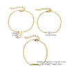 Women's Zinc Alloy Simple Multilayer Bracelet With Bow Drop Shape Star Geometric Animal Zodiac Letter Number Text Patterns And Electroplating Treatment
