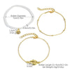 Women's Zinc Alloy Simple Multilayer Bracelet With Bow Drop Shape Star Geometric Animal Zodiac Letter Number Text Patterns And Electroplating Treatment