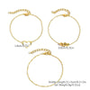 Women's Zinc Alloy Simple Multilayer Bracelet With Bow Drop Shape Star Geometric Animal Zodiac Letter Number Text Patterns And Electroplating Treatment