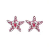 Women's Zinc Alloy Star Shaped Dripping Oil Fashion Earrings With Star Print