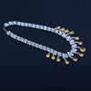 Women's Zircon Drop Pendant Necklace With Copper Electroplated Handmade Chain Elegant Fashion Jewelry