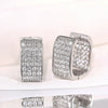Women's Zircon Inlaid Geometric Square Light Luxury Style Earrings