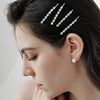Women's Zircon Rhinestone Side Hair Clip Metal Bangs Hairpin Elegant Diamond Design Luxury Daily Headwear Accessory