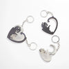 Wooden Couple Keychain With Simulation Otter Cat Hedgehog Raccoon Design