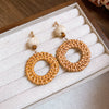Wooden Geometric Handmade Bohemian Vintage Earrings