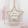 Wooden Hanging Christmas Decorations With Letter And Fivepointed Star