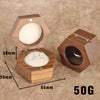 Wooden Hexagon Ring Gift Box With Flannel Lining And Window Six Sided Jewelry Packaging Box
