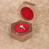 Wooden Hexagon Ring Gift Box With Flannel Lining And Window Six Sided Jewelry Packaging Box