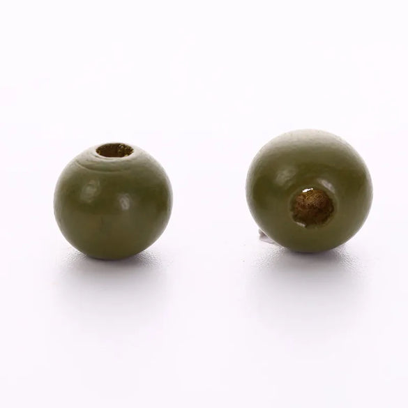 Wooden Jewelry Accessories DIY Hair Accessories Hair Clips Earrings Accessories Necklace Accessories Round Beads 10mm Dark Series Spot