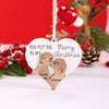 Wooden Printed Love Hanging Ornament Pendant Christmas Decoration For Couples And Good Friends
