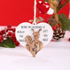 Wooden Printed Love Hanging Ornament Pendant Christmas Decoration For Couples And Good Friends