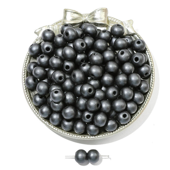 Wooden Round Beads Retro Style Spray Painted Handmade Diy Jewelry Accessories For Bracelet And Mobile Phone Chain