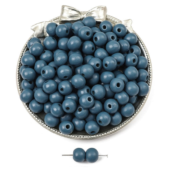 Wooden Round Beads Retro Style Spray Painted Handmade Diy Jewelry Accessories For Bracelet And Mobile Phone Chain