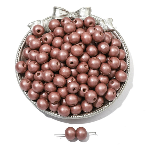 Wooden Round Beads Retro Style Spray Painted Handmade Diy Jewelry Accessories For Bracelet And Mobile Phone Chain
