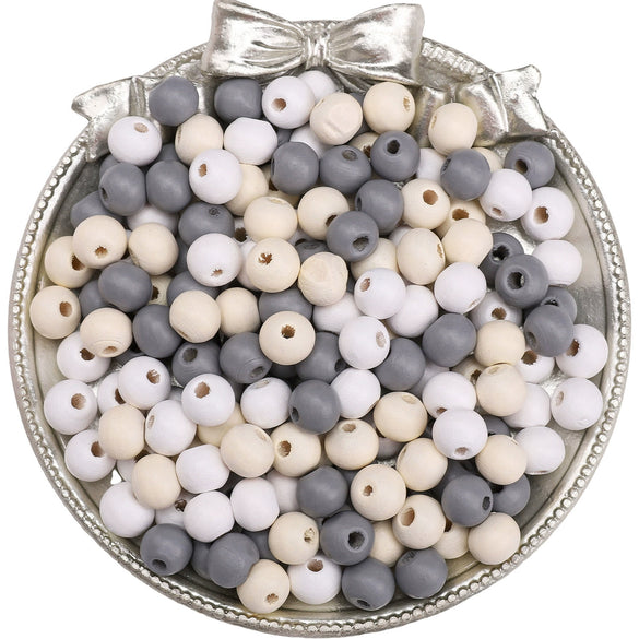 Wooden Round Beads Retro Style Spray Painted Handmade Diy Jewelry Accessories For Bracelet And Mobile Phone Chain