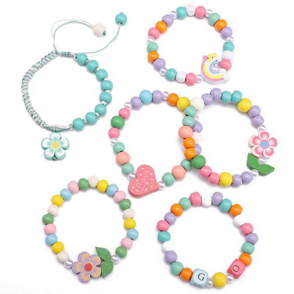 Wooden Round Beads Retro Style Spray Painted Handmade Diy Jewelry Accessories For Bracelet And Mobile Phone Chain