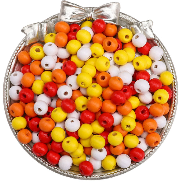 Wooden Round Beads Retro Style Spray Painted Handmade Diy Jewelry Accessories For Bracelet And Mobile Phone Chain