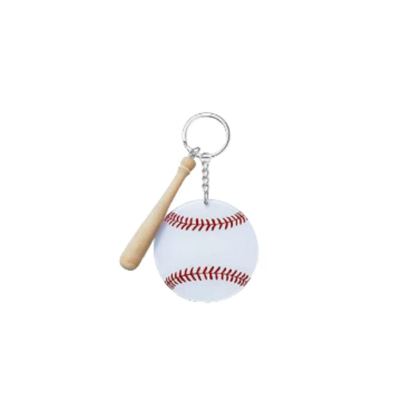 Wooden Simulation Baseball Stick Pendant Jewelry Keychain Material
